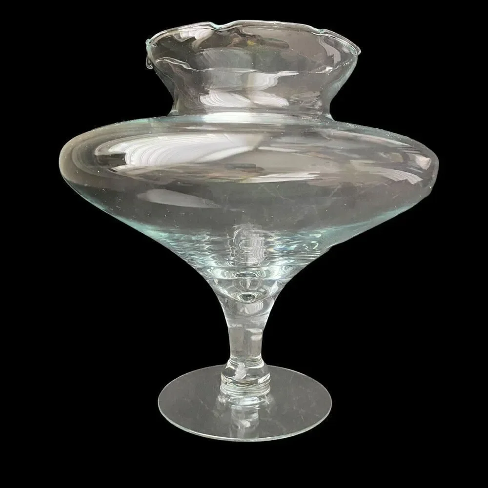 Vintage 1984 Princess House Crystal Violet Vase Bowl #852 Handblown 10